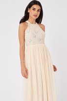 Thumbnail for your product : Little Mistress Ruth Nude Floral Sequin Embellished Maxi Dress