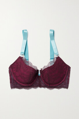 Dora Larsen Constance Stretch Recycled-lace Soft-cup Bra In Red