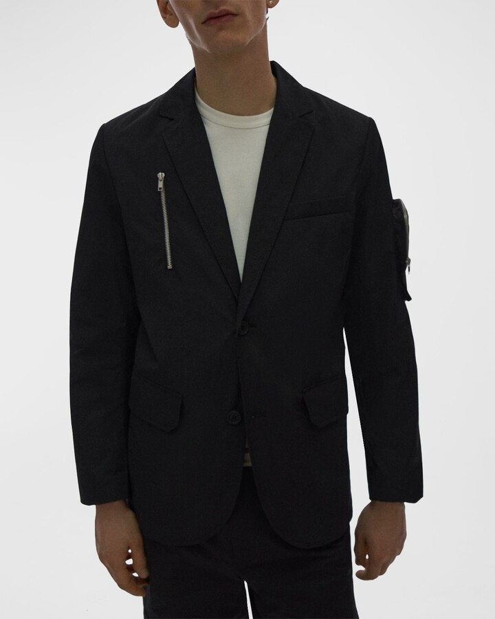 Helmut Lang Men's Nylon Blazer with Zippers - ShopStyle