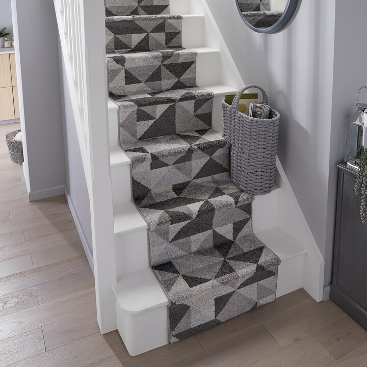 Dunelm Geo Squares Stair Runner Geo Squares Charcoal ShopStyle