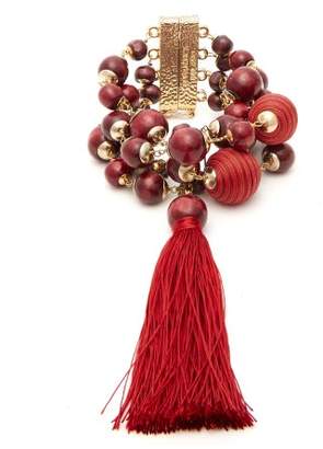 Rosantica By Michela Panero - Colonia Bead And Tassel Wrap Bracelet - Womens - Red