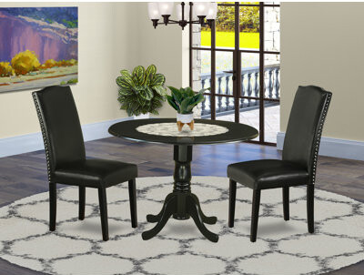 Beverley Drop Leaf Rubberwood Solid Wood Dining Set