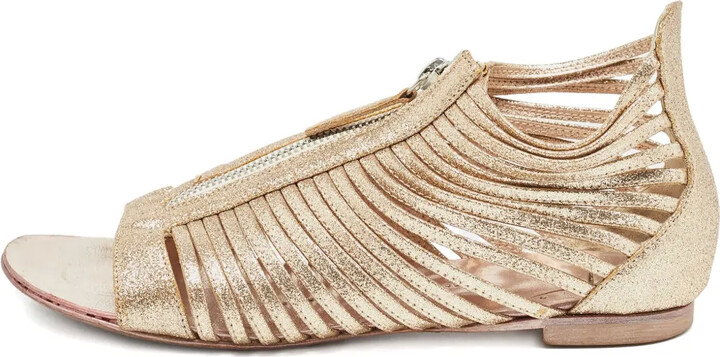 Giuseppe Zanotti Vintage Leather Flat Sandals