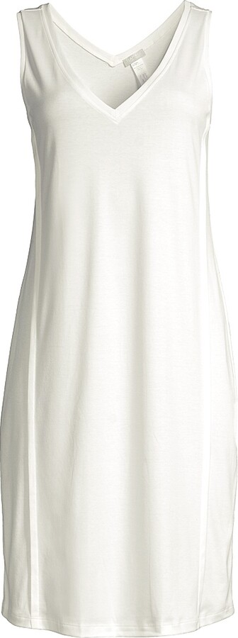 Hanro Women's Pure Essence Tank Nighgown - Blue Glow - Size XS