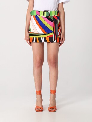 Knee length skirts & Midi Emilio Pucci - Mini skirt flame print -  3ERV073E731042