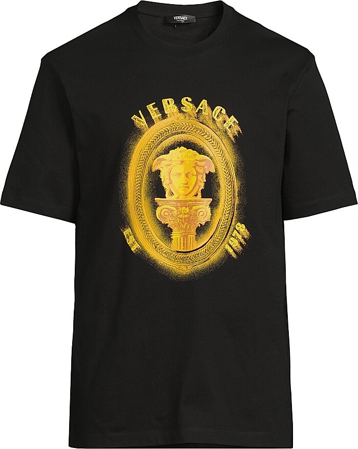 Versace Men's Medusa Frame Crest T-Shirt - Black - Size XXL