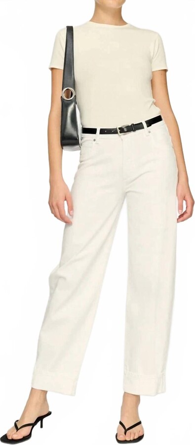 DL1961 - Women's Thea Boyfriend Cuffed Jeans In Vintage White