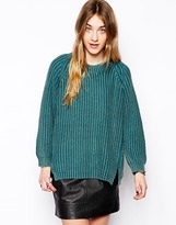 Thumbnail for your product : By Zoé Slouchy Jumper in Vintage Wash - Emerald