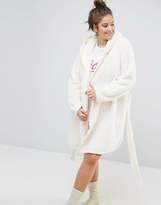 Thumbnail for your product : ASOS Curve CURVE Fluffy Cloud Robe with Ears