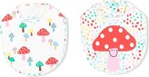 Thumbnail for your product : Stella McCartney Kids Mushroom-Print Bibs (Set Of Two)