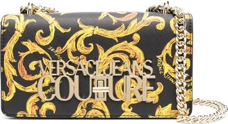 Versace Jeans Couture Logo-Plaque Printed Shoulder Bag