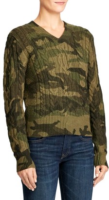 Polo Ralph Lauren Camo Cable Knit Sweater