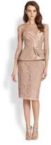 Thumbnail for your product : Teri Jon Taffeta Overlay Lace Dress