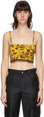 Marc Jacobs Yellow & Brown Heaven by Techno Tank Top