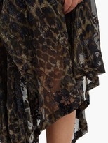 Thumbnail for your product : Preen by Thornton Bregazzi Esther V-neck Leopard Print Devore Dress - Leopard