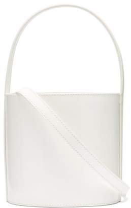 Staud - Bissett Patent Leather Bucket Bag - Womens - White