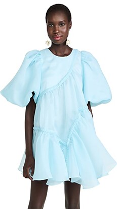 Blue Puff Sleeve Dress | Shop the world ...