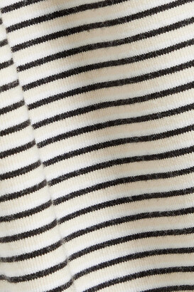 Theory Cherryal striped stretch Pima cotton and modal-blend jersey midi dress