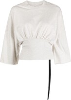 Fitted-Waist Cotton Blouse 