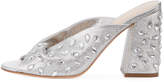 Thumbnail for your product : Loeffler Randall Laurel Crinkle Metallic Mule Sandal with Jewels