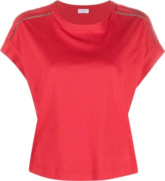 New Jersey Devils 5th & Ocean by New Era Women's Try Your Best Scoop Neck  T-Shirt - Red