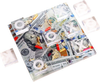 Bey-Berk Glass Tic Tac Toe