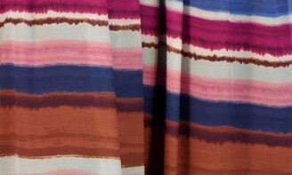 Donna Ricco Stripe Flutter Sleeve Maxi Dress