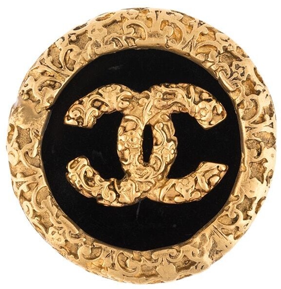 Chanel Pre-Owned 1993 Chain Tassel CC Brooch - Gold