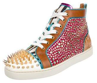 Christian Louboutin No Limit Strass High-Top Sneakers