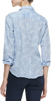 Thumbnail for your product : Frank & Eileen Barry Linen Paisley Button-Down Blouse