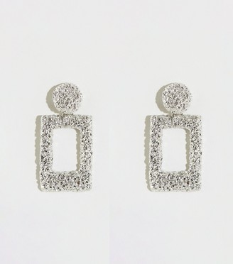 New Look Textured Rectangle Earrings