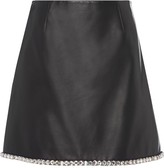 Thumbnail for your product : Miu Miu Crystal-Embellished Lambskin Skirt