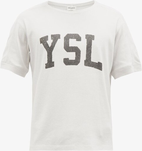 for Men Mens Shirts Saint Laurent Shirts Save 7% Saint Laurent Cotton Shirt in White Natural 