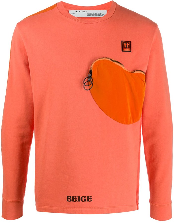 off white orange hoodie
