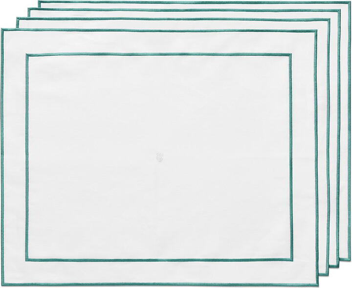 Tiffany & Co. Set-of-Four Embroidered Linen Placemats