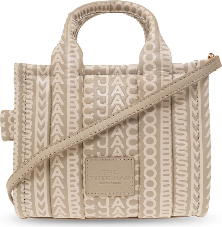 Marc Jacobs 'The Tote Micro' Shoulder Bag - Beige - ShopStyle