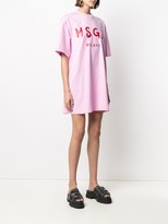 Thumbnail for your product : MSGM logo-print T-shirt dress