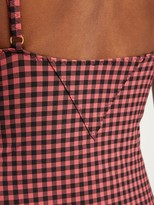 Thumbnail for your product : Belize - Luca Square-neck Gingham Swimsuit - Pink Multi