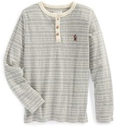 Thumbnail for your product : Lucky Brand 'Muscle' Stripe Cotton Henley T-Shirt (Big Boys)