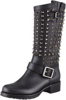 Thumbnail for your product : Valentino Noir Rockstud Tall Motorcycle Boot