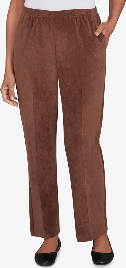 Alfred Dunner Women's Classic Corduroy Elastic Waist Short Length Pants