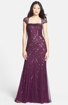 Thumbnail for your product : Adrianna Papell Embellished Mesh Mermaid Gown (Regular & Petite)