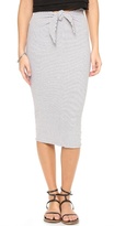 Thumbnail for your product : James Perse Tie Front Stripe Skirt
