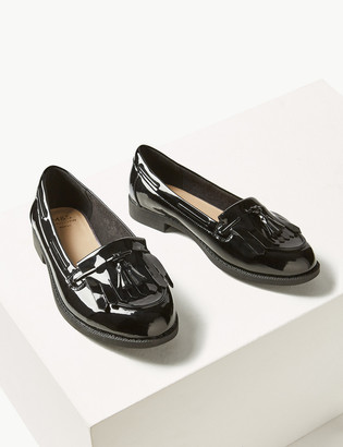 Marks and Spencer Wide Fit Patent Tassel Loafers