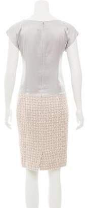 Chanel Tweed-Paneled Sheath Dress