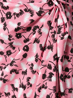Marni Plume print wrap skirt