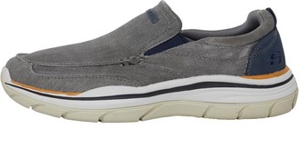 skechers mens expected 2.0 brako shoes blue canvas