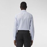 Thumbnail for your product : Burberry Slim Fit Knitted Tape Detail Striped Cotton Oxford Shirt