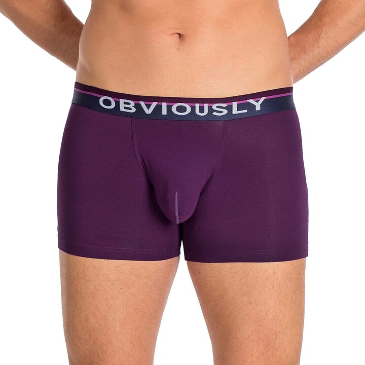 Obviously PrimeMan AnatoMAX Boxer Brief 3 inch Leg Mens Purple