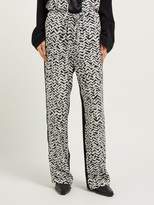 Thumbnail for your product : Haider Ackermann Greenfield Chevron-stripe Crepe Trousers - Womens - Black White